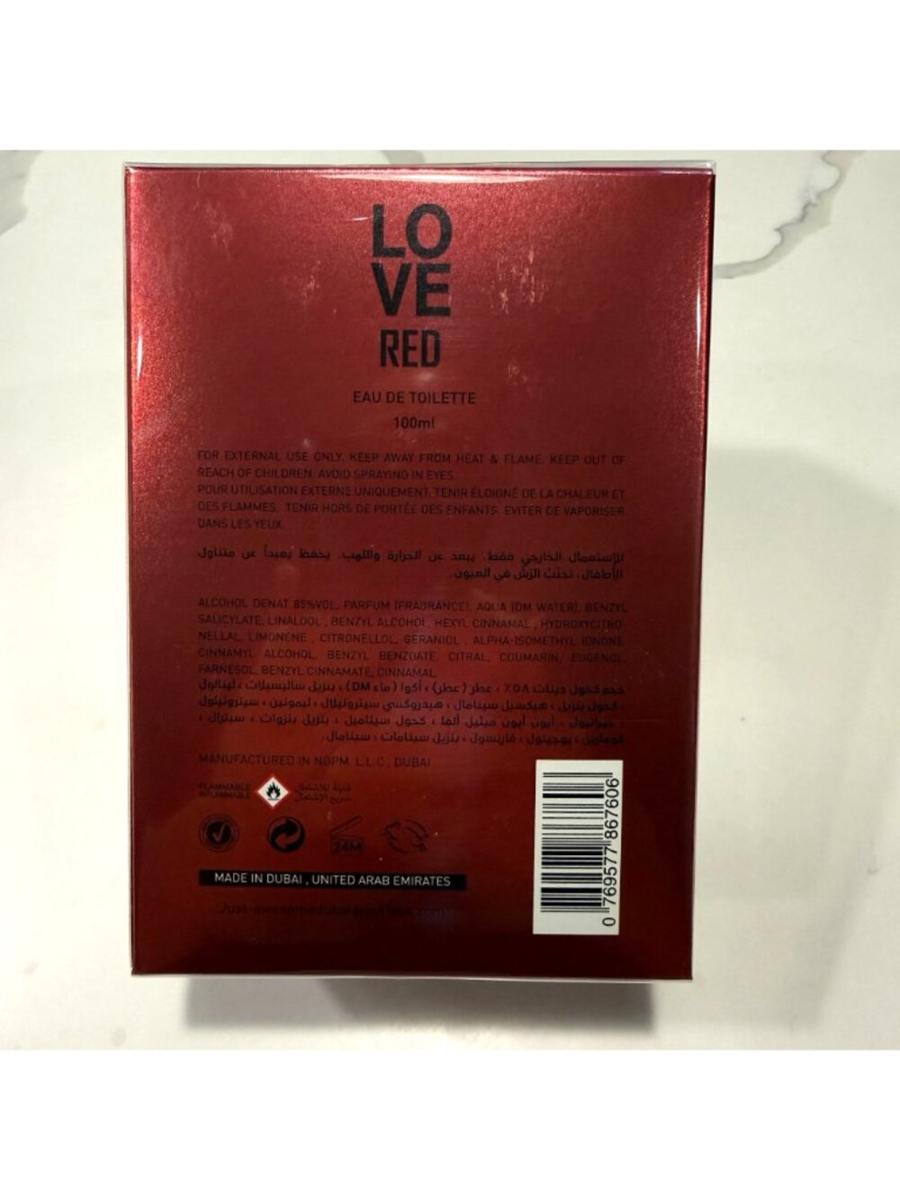 Love Red by Just Awesome JA EDT Women's Perfume 100ml 3.38 fl. oz. - Picture 5 of 6